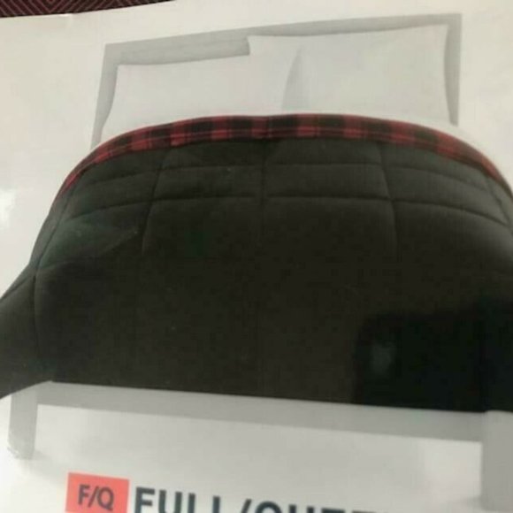 NIP RED PLAID DOWN ALTERNATIVE COMFORTER FULL/QUEEN - Picture 9 of 11